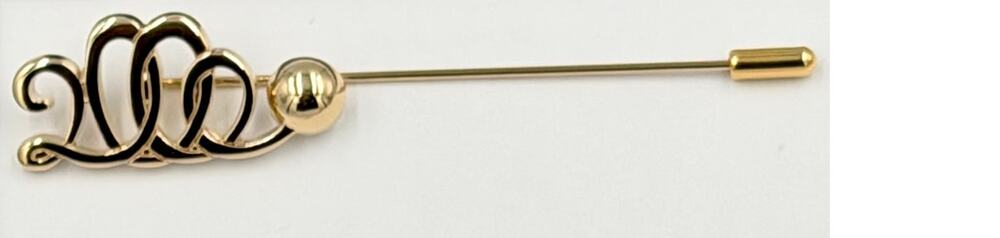 Vintage Salvatore Ferragamo 2000 Millennium Gold-Tone Stick Pin